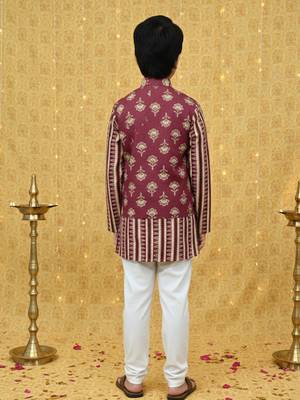 Plum foil kurta set 2