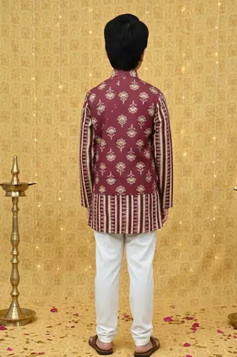 Plum foil kurta set