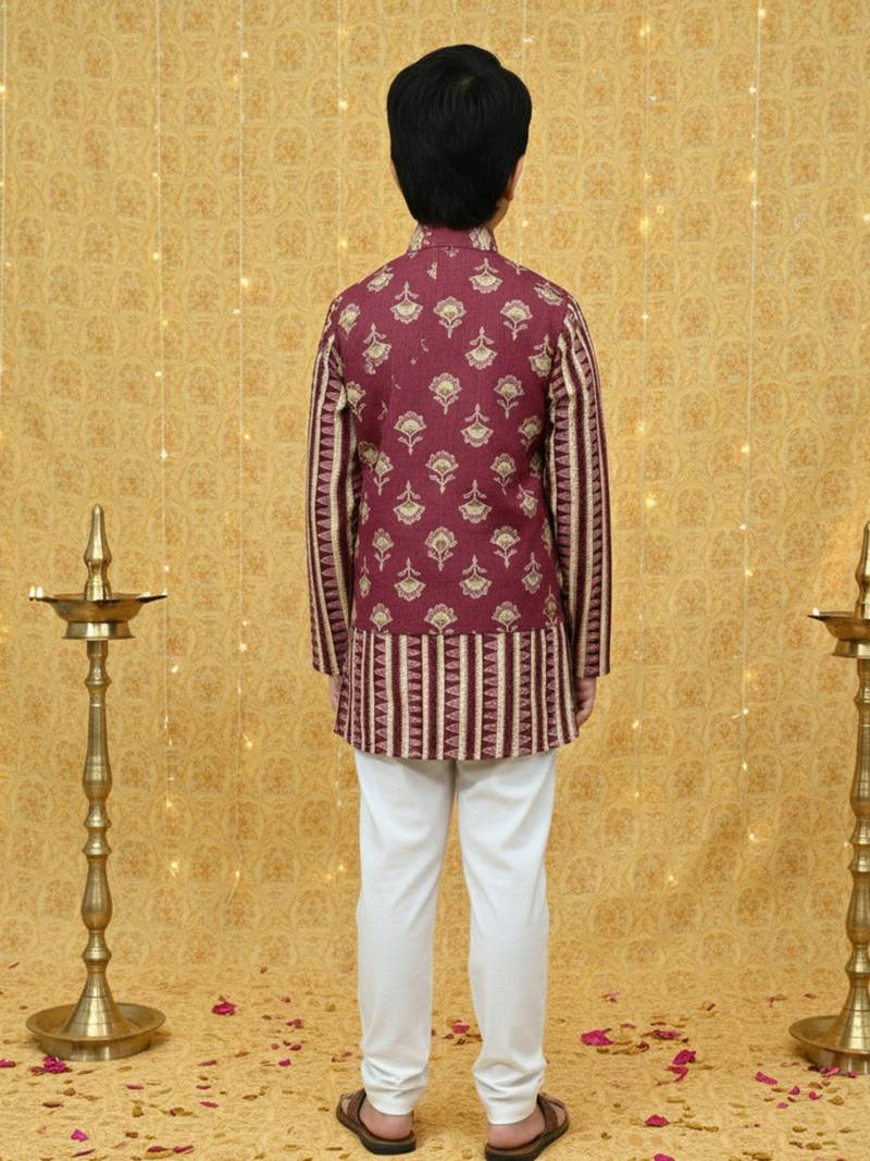 Plum foil kurta set