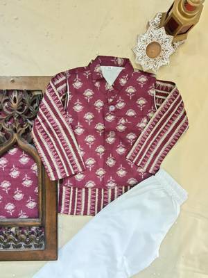 Plum foil kurta set 3