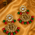 Traditional Kundan Beaded Chand Earrings