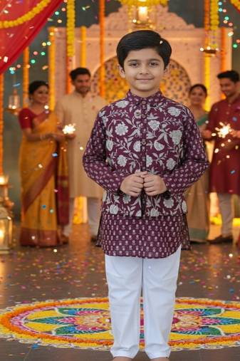 Mehroon genda kurta set