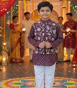 Mehroon genda kurta set