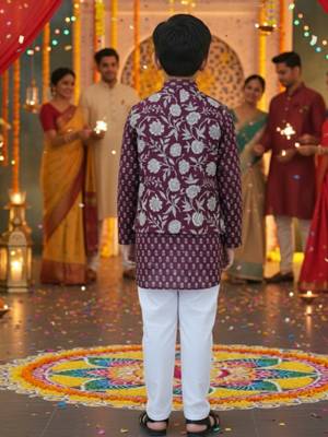 Mehroon genda kurta set 2