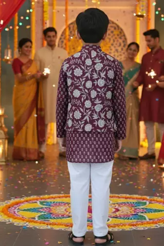 Mehroon genda kurta set