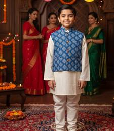 Royal blue kurta pyjama set