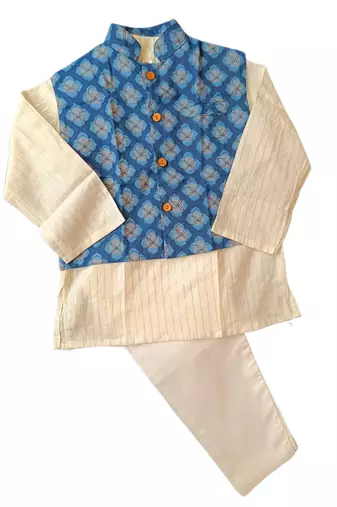 Royal blue kurta pyjama set