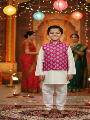 Wine jaal buta kurta set 1