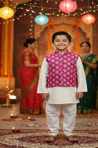 Wine jaal buta kurta set