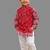Red bandhej kurta set