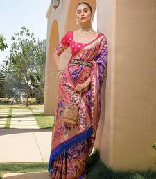 Ethnic Motifs Printed Zari Art Silk Paithani Saree