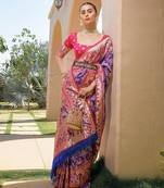 Ethnic Motifs Printed Zari Art Silk Paithani Saree