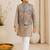 Grey yellow patti kurta set