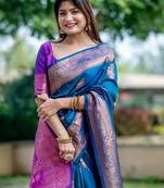 Floral Zari Banarasi Saree
