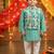 Teal sunflower kurta set