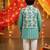 Teal sunflower kurta set