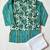 Teal sunflower kurta set