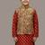 Red jaal buta kurta set