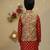 Red jaal buta kurta set