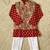 Red jaal buta kurta set