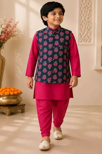 Navy kurta pyjama set