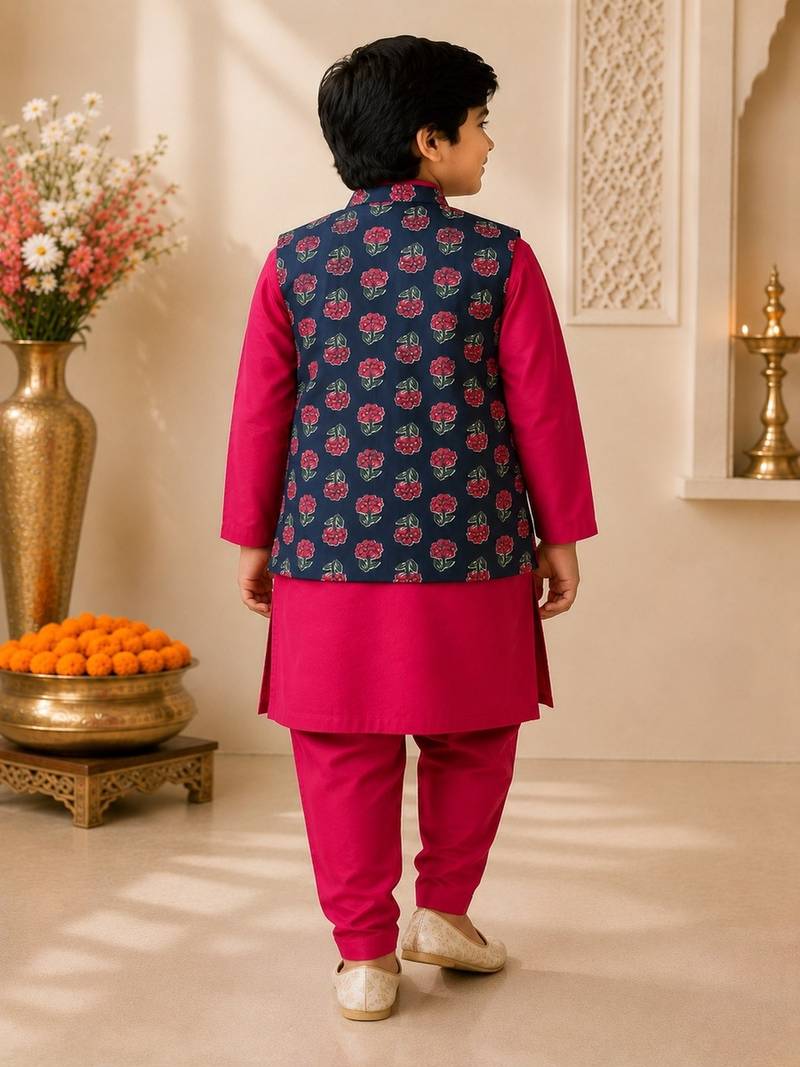 Navy kurta pyjama set