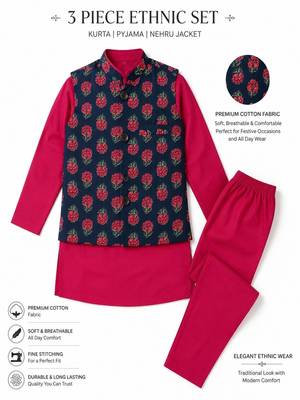 Navy kurta pyjama set 3
