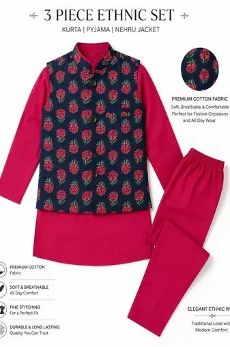 Navy kurta pyjama set