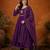 Embroidery Viscose Silk Fabric Flared Kurta Pant and Dupatta Set