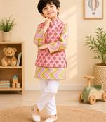 Peach pink kurta set