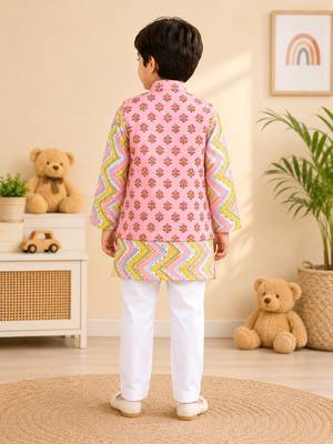 Peach pink kurta set 2