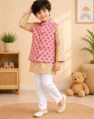 Peach pink kurta set 3