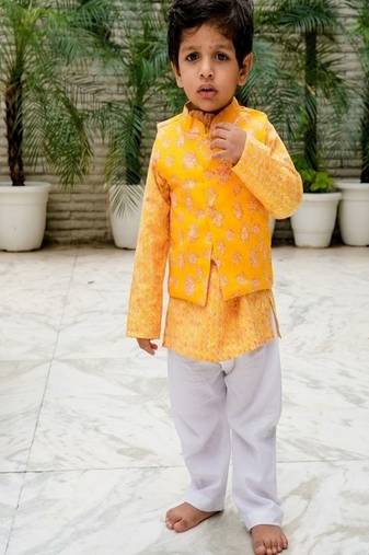 Yellow kurta pyjama set