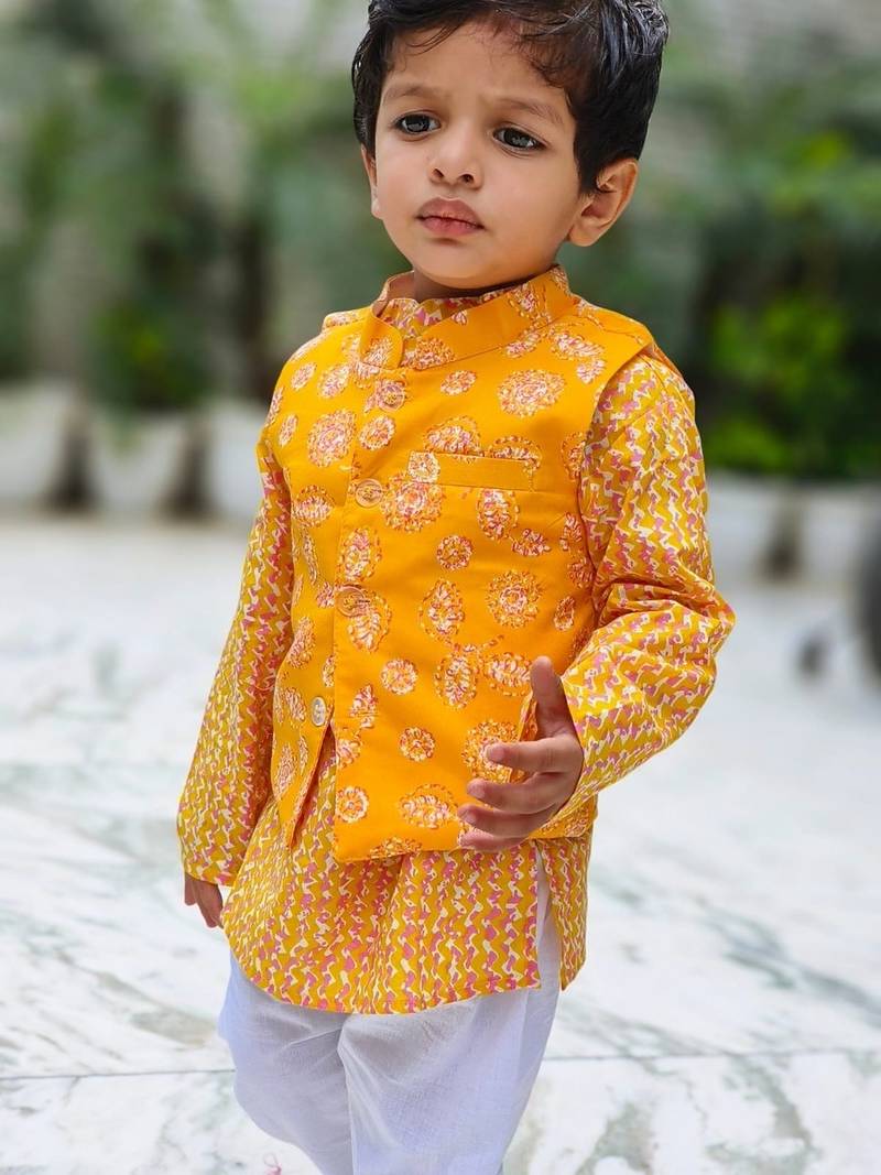 Yellow kurta pyjama set