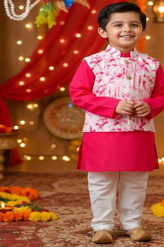 Magenta pink kurta set