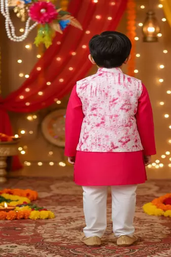 Magenta pink kurta set