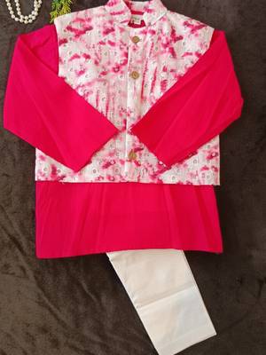 Magenta pink kurta set 3