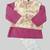 Abstract beige kurta set