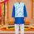 Schiffli blue kurta set
