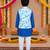 Schiffli blue kurta set