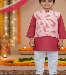 Peach rust kurta set