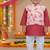 Peach rust kurta set