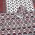 Cream ajrakh print crepe silk blend saree with mirror work blouse