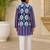 Ikkat blue kurta pyjama set