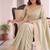 Sea green kanjivaram silk blend embroidered saree with unstitched blouse