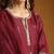 Emerald green embroidered chanderi anarkali set
