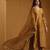 Golden embroidered chanderi long kurti set