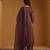 Plum brown embroidered cotton tissue long kurti set