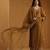 Antique gold embroidered chanderi long kurti set