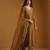 Antique gold embroidered chanderi long kurti set